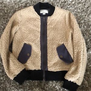 ANTHROPOLOGIE - Fleece Zip Up Bomber Jacket